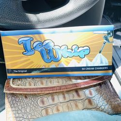 Ice Whip N2O Cream Chargers, 8g Premium Stainless Steel Cartridges for All Major Whipping Dispensers 50 Pack Per Box 