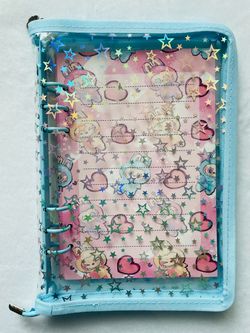 Kawaii Anime Disc-Bound Notebook with Zipper Cover