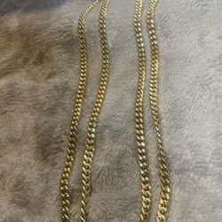 Brand new 10k gold 22inch Miami cuban chains 7&8mm 60.3g all real NO TRADES…