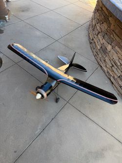 Vintage 72”wing balsa Rc air plane tail dragger OS Fs-90 engine aluminum cowl FUTABA Fairchild 24