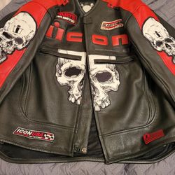 Icon Motorcycle Leather Skull Jacket
