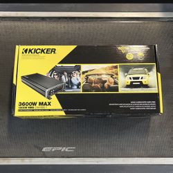 Kicker 3600 Watts Monoblock Bass Amplifier 1 Channel Amp 1800 RMS Monster Amplifier 