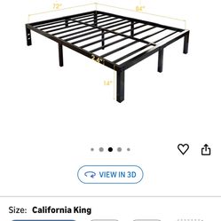 Cali King Metal Bed Frame 