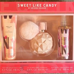Ariana Grande Sweet Like Candy 3pc Gift Set - 3.4 oz EDP, 3.4 oz Body Soufflé, & 4 oz Body Mist 