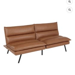 Brand New Brown Leather Futon