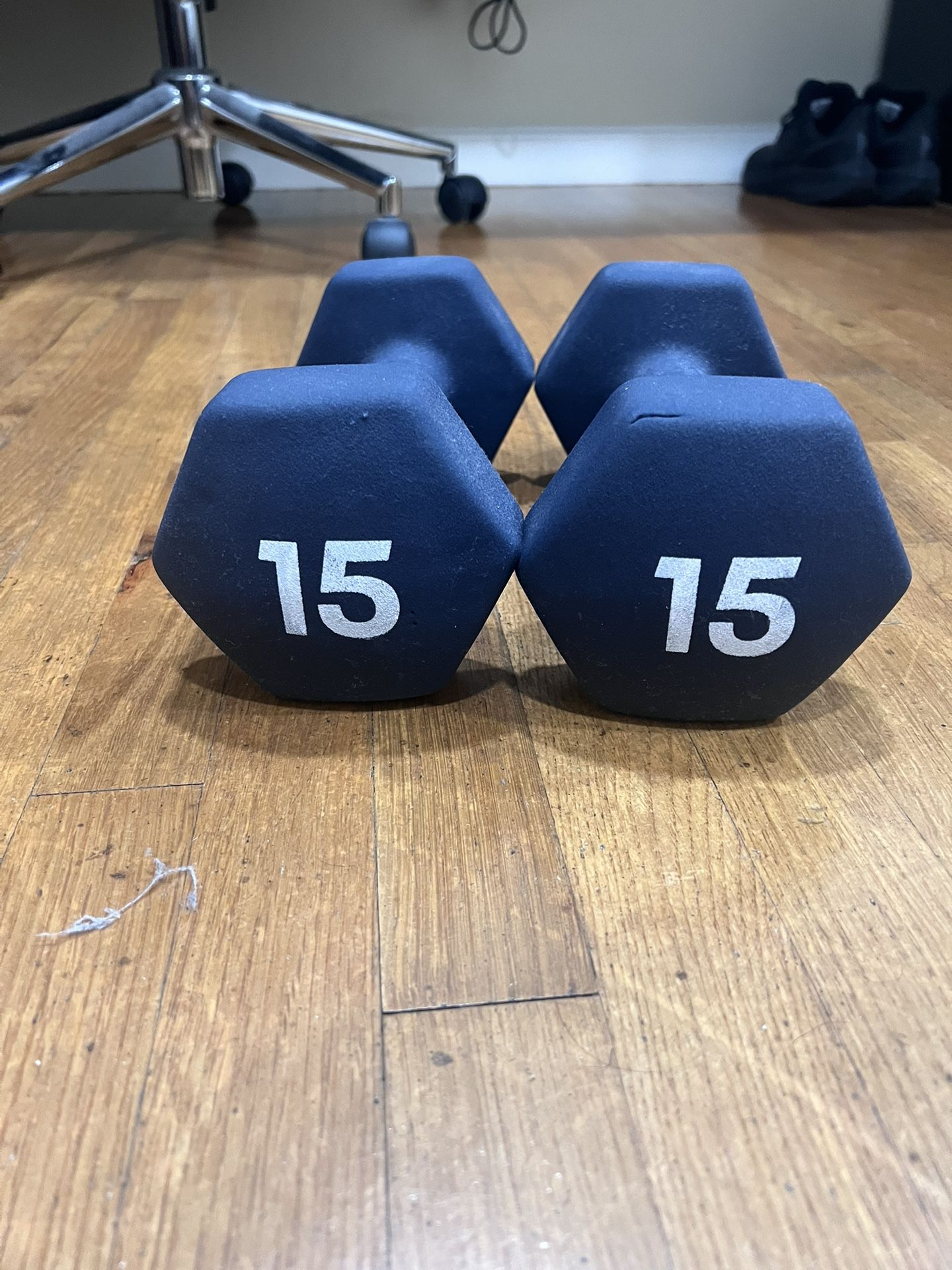 Reebok 15 Lb Navy Dumbbells