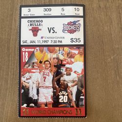  Chicago Bulls 1997 Game Ticket 