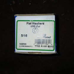 New 5/16 Inch Flat Washers, Uss Cut, Plated, 100 pcs.