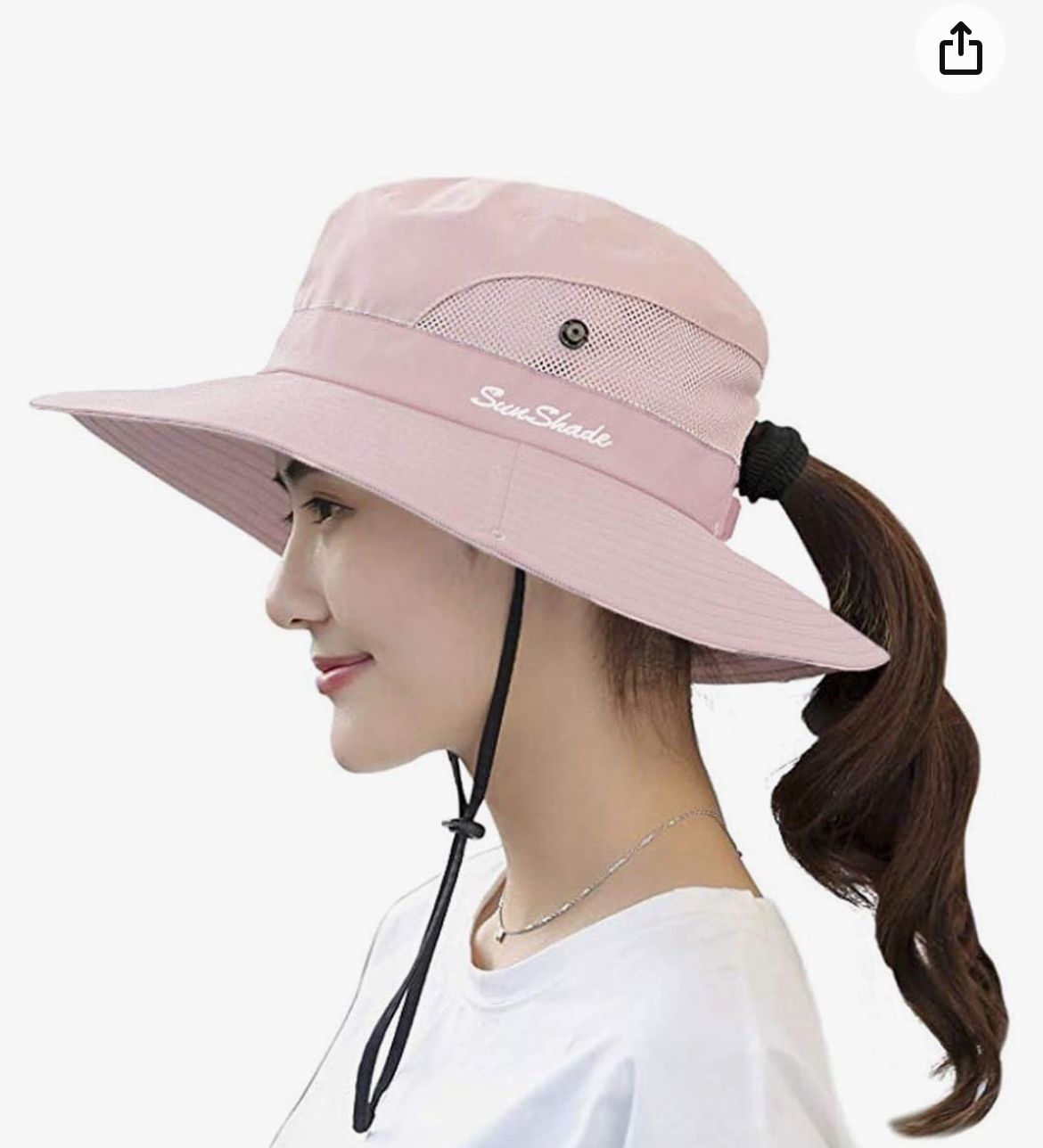 Women’s Ponytail Bucket Hat Sun Hat