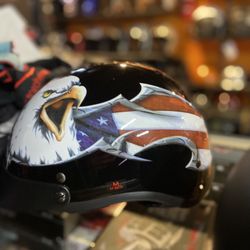 New American Flag Dot Motorcycle Half Helmet $45