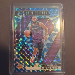 LeBron James [Reactive Blue] #(contact info removed) Panini Mosaic