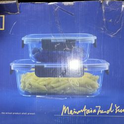 10-Pack Glass Storage Containers with Lids