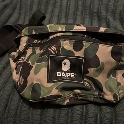 A Bathing Ape (BAPE) Green Camo waist bag