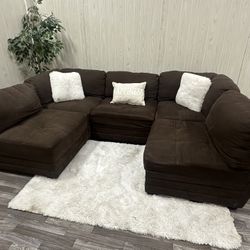 5-piece Brown Modular Sectional Couch - Delivery Available 