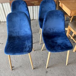 4 Brand New Velvet Chairs
