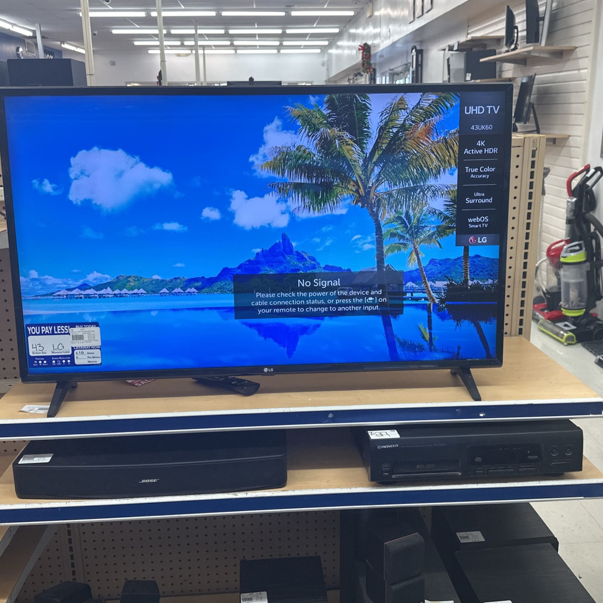 LG 43” 4K Smart LED W/remote