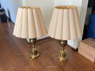 2 Brass Table Lamps