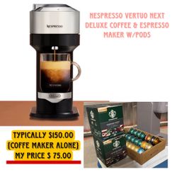 Nespresso Vertuo Next Deluxe Coffee & Espresso Maker