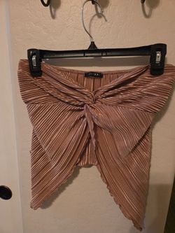 Gold silky tube top