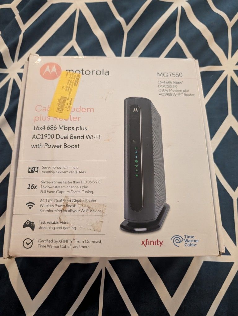 MG7550 Motorola wireless modem and router