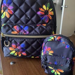 Black Quilted Backpack 