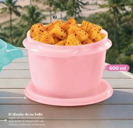 Pink Tupperware Bowl