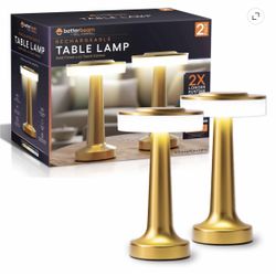 Rechargeable Table Lamp, 2-Pack