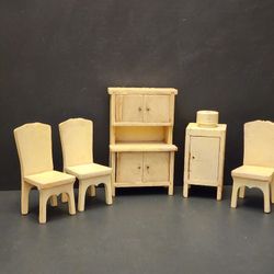 Vintage Strombecker Miniature 1" Scale 5 Piece Kitchen Set
