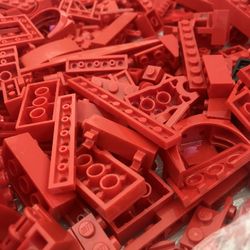 Lego Pieces Red 200 Pieces 