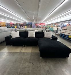 Black Corduroy Sectional Sofa