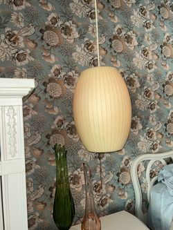 MID CENTURY MODERN 1952 HERMAN MILLER NELSON CIGAR BUBBLE PENDANT LAMP