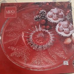 Mikasa Cake  Platter & Candle Holder