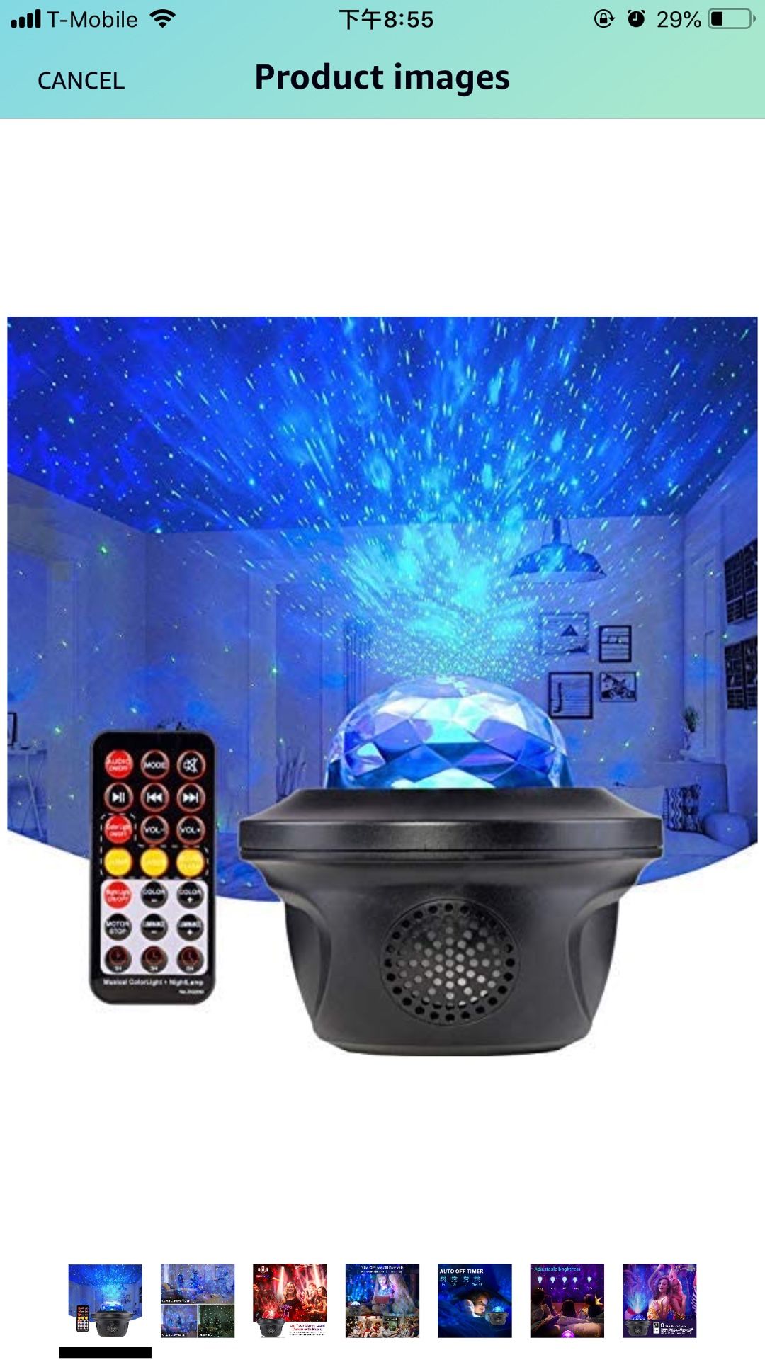 Star Projector Night Light with Bluetooth Speaker 3 in 1 Sound Control Led Night Light Mini Galaxy Projector for Kids with Timer for Bedroom Home The