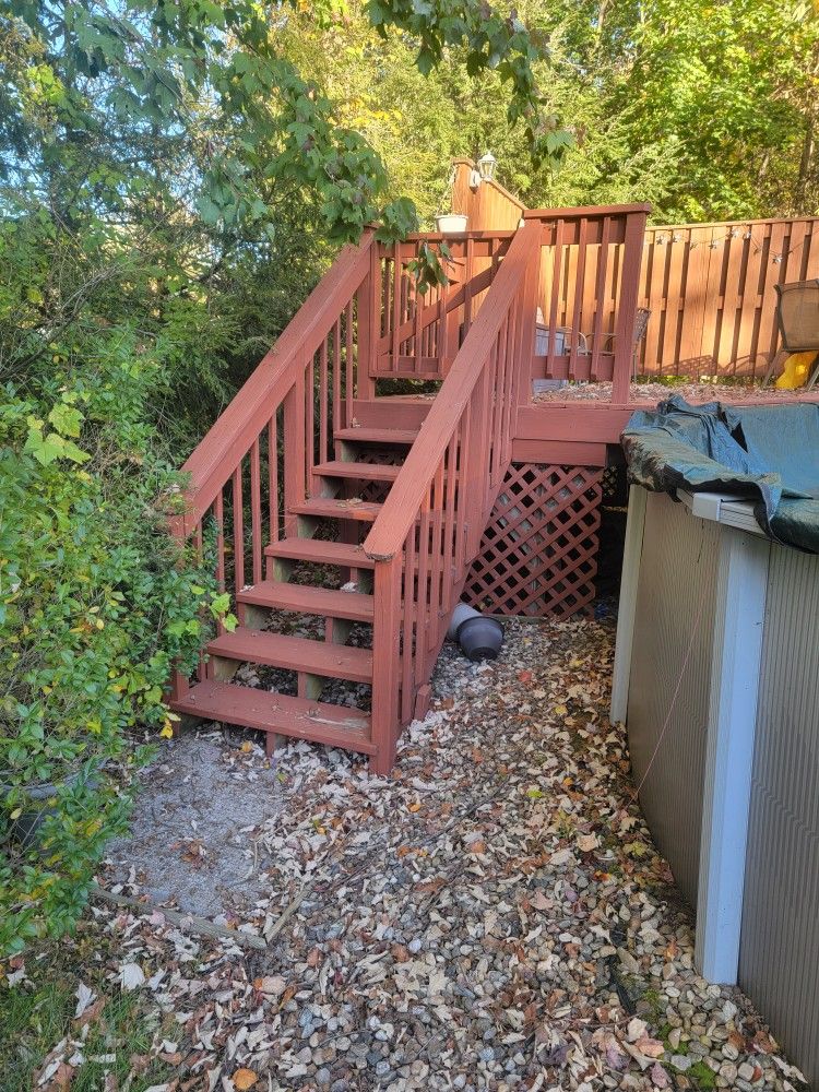 Pool Deck Recently Finished Wood