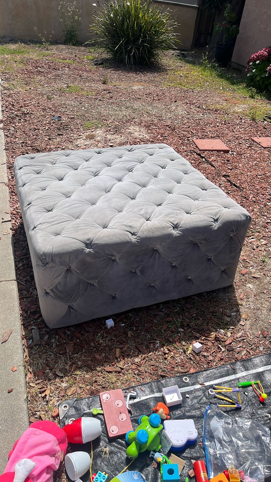 Grey Ottoman