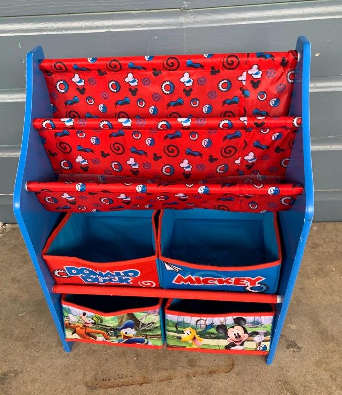 Mickey Mouse Book And Toy Storage