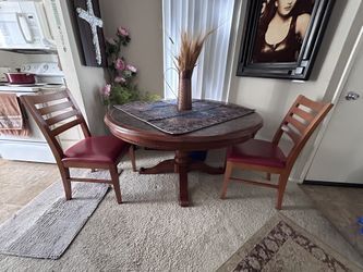 circle table with 2 chair set