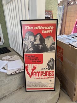 Vintage B movie poster Vampyres from 1974 By M. A.P.S Litho