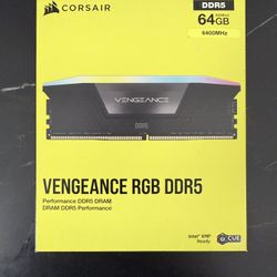 Brand New Corsair Vengeance RGB 64GB (2x32GB) DDR5 6400MHz C32 UDIMM