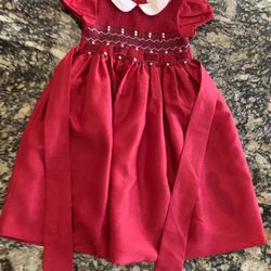 Beautiful Girl’s Red Holiday Dress Size 6