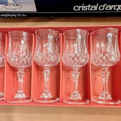 Vintage Crystal Wine Glasses 