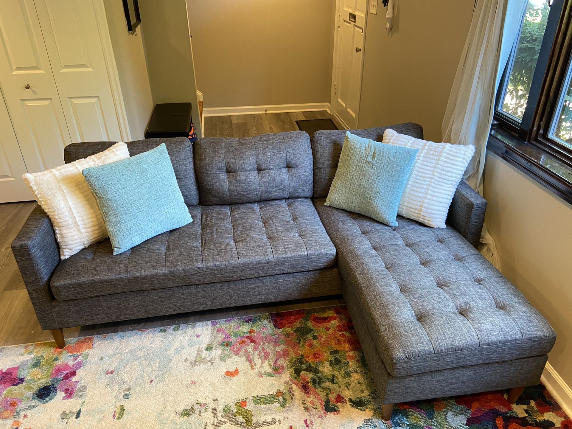 Brand New Gray Reverse Chase Couch