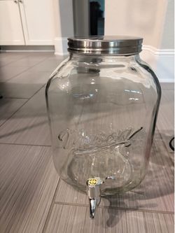 Large mason jar drink dispenser glass