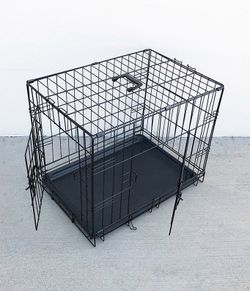 (New in box) $30 XSmall 24” Folding Metal Dog Crate Cage Kennel 24x17x19”