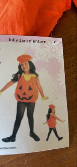 Pumpkin costume child 3-5 new