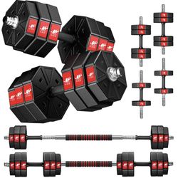   ADJUSTABLE DUMBBELL & BARBELL / MANCUERNA Y BARRA AJUSTABLES