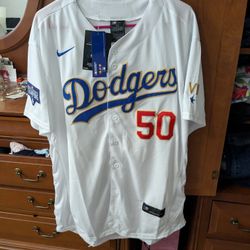 Dodgers #50 Mookie Betts Jersey 