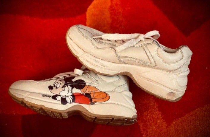 Gucci Disney Mickey Mouse Sneakers. Women’s 6.5US,(37 Europe). Authentic