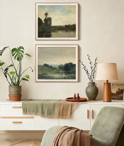 Landscape artwork set of 2, 20x16