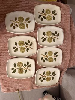 Island Worcester Jamaica Sweetsop Plates - Set of 7